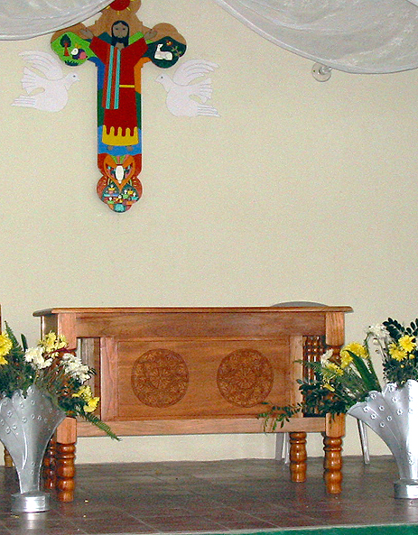 altar and cross
